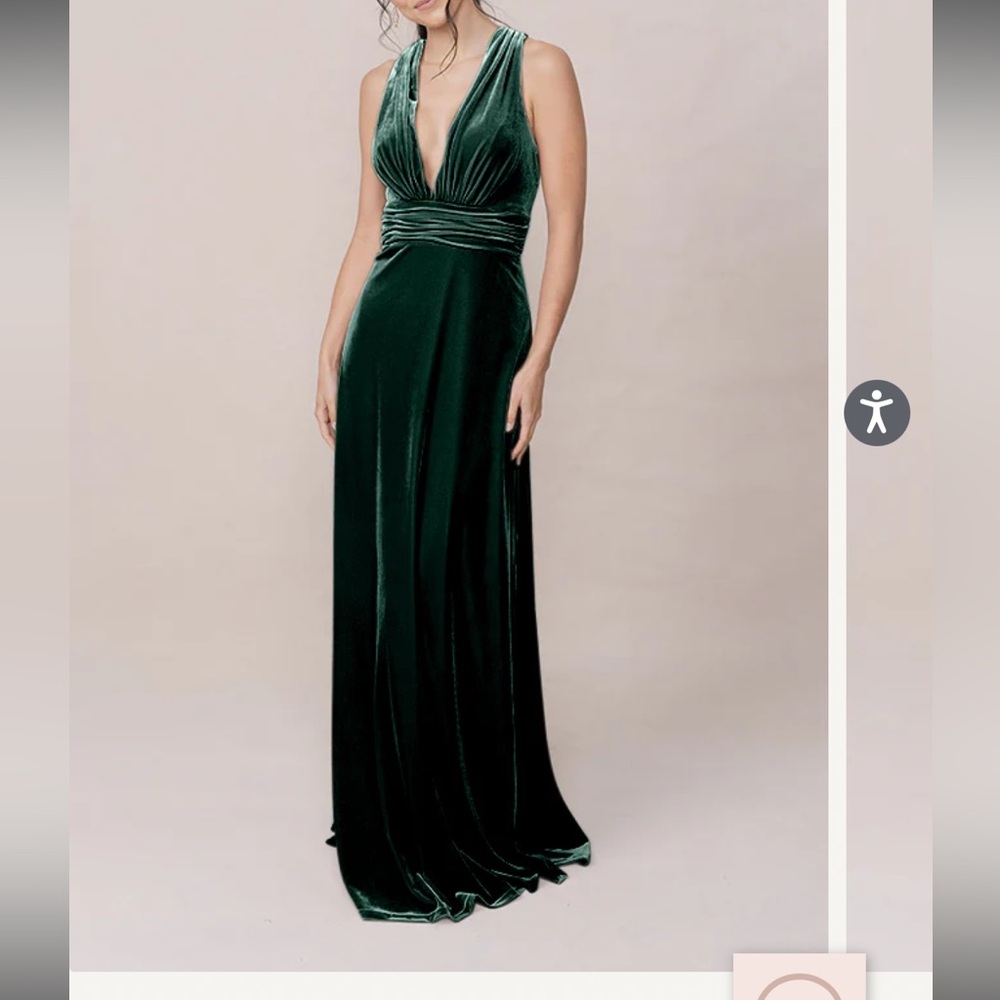 Revelry Emerald Dylan Velvet Dress